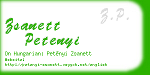 zsanett petenyi business card