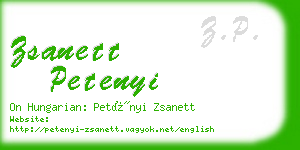 zsanett petenyi business card